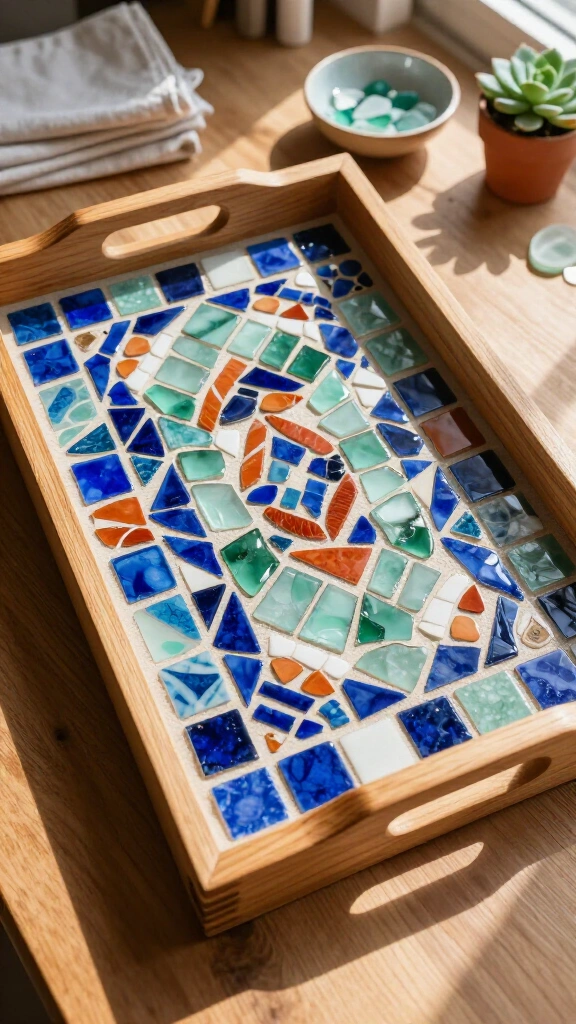 Mosaic Tile Serving Trays