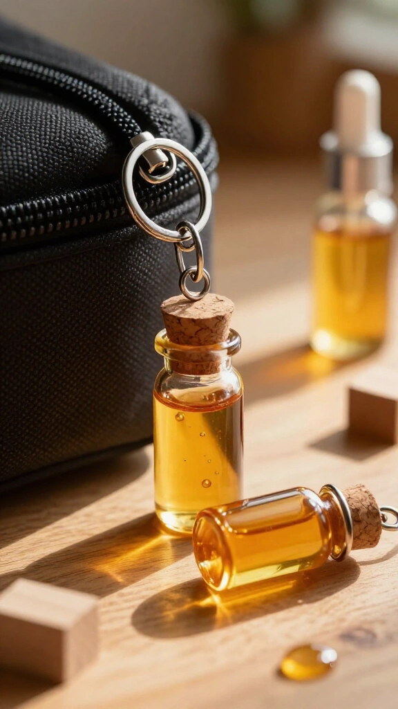Honey bottle resin keychains