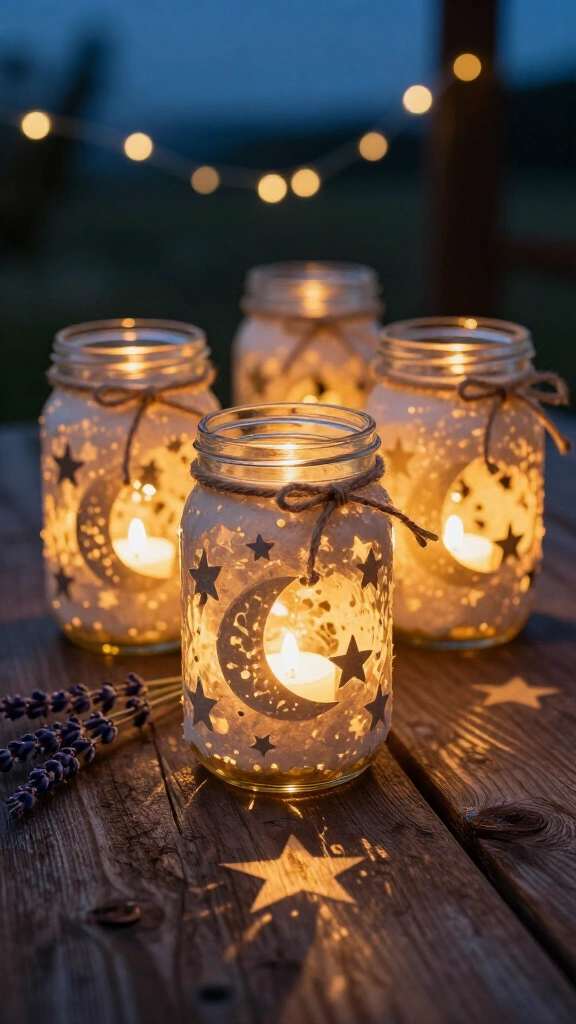 Book Page Mason Jar Lanterns