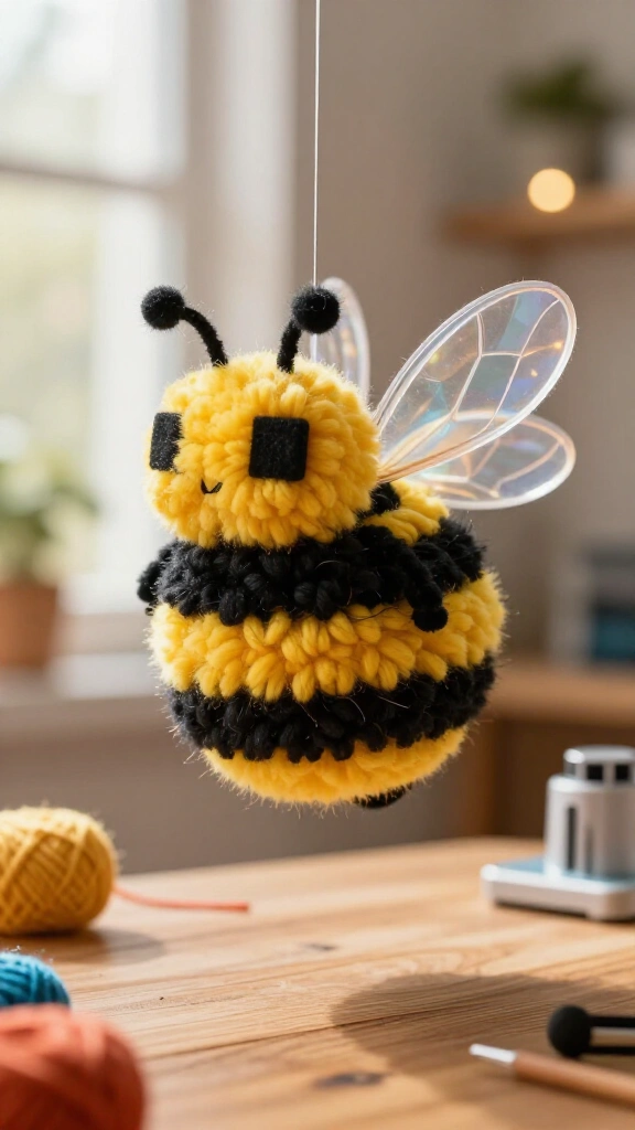 Fluffy pom-pom Minecraft bee