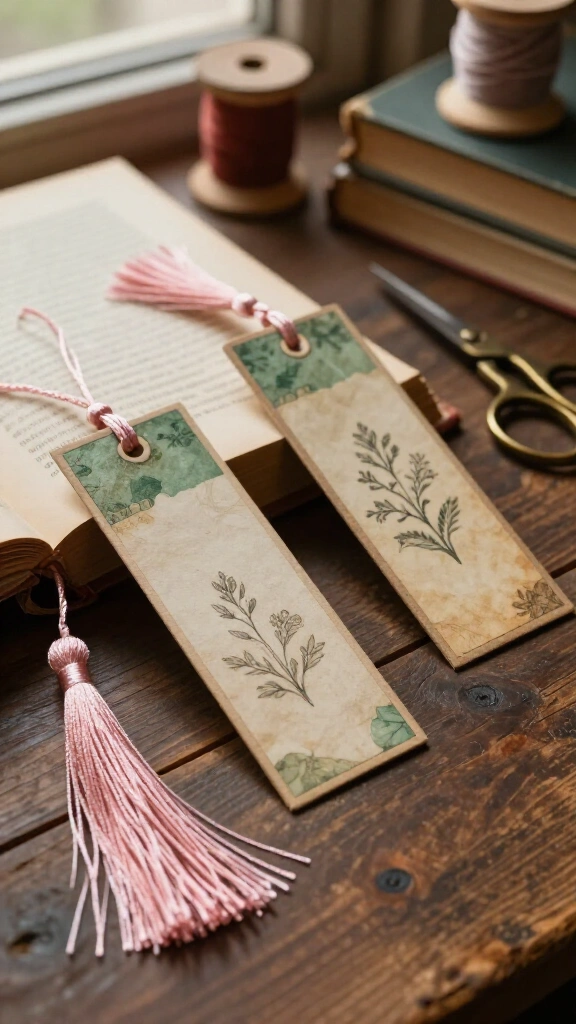Tasseled Vintage Page Bookmarks