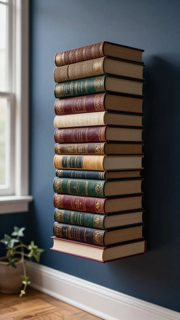 Invisible Floating Book Shelves