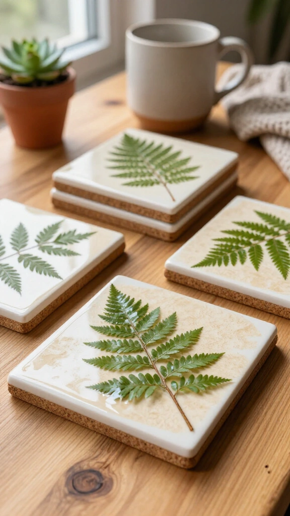 Mod Podge Botanical Drink Coasters
