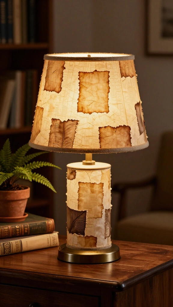 Antique Typography Lamp Shade