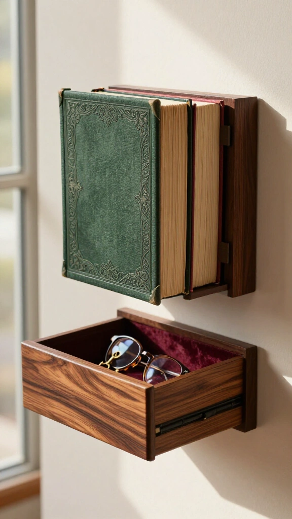 Hardcover Wall-Mounted Floating Drawers