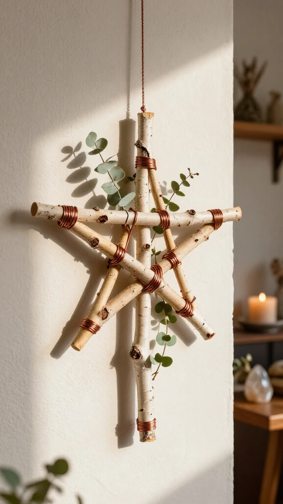 Pentacle Twig Wall Hanging