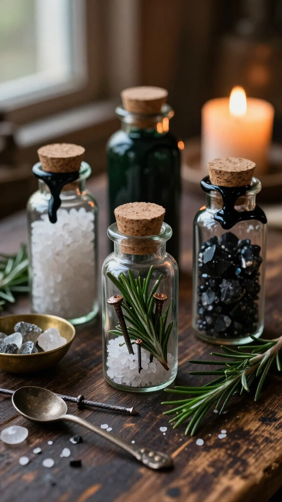 Traditional Witch Bottle Spell Jars