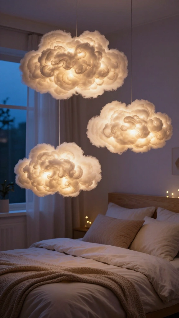 Glowing cloud nightlights