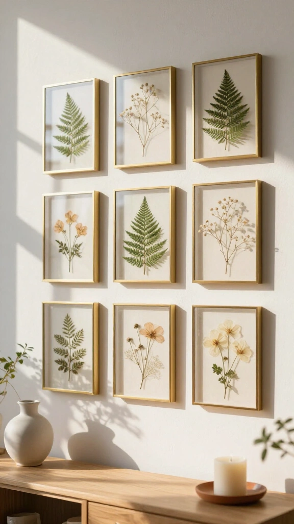 Pressed botanical floating frames