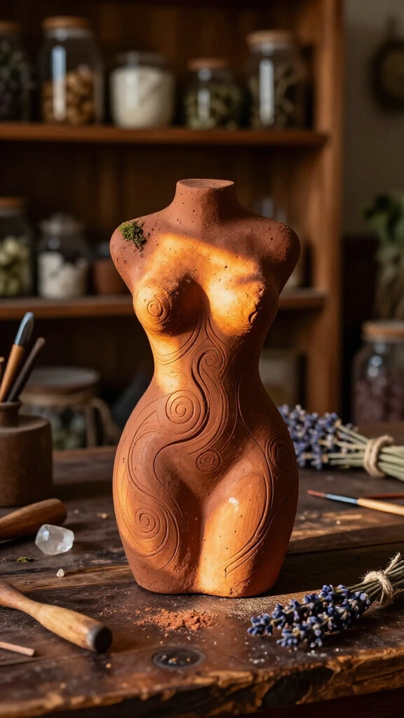 Terracotta Earth Goddess Sculpture