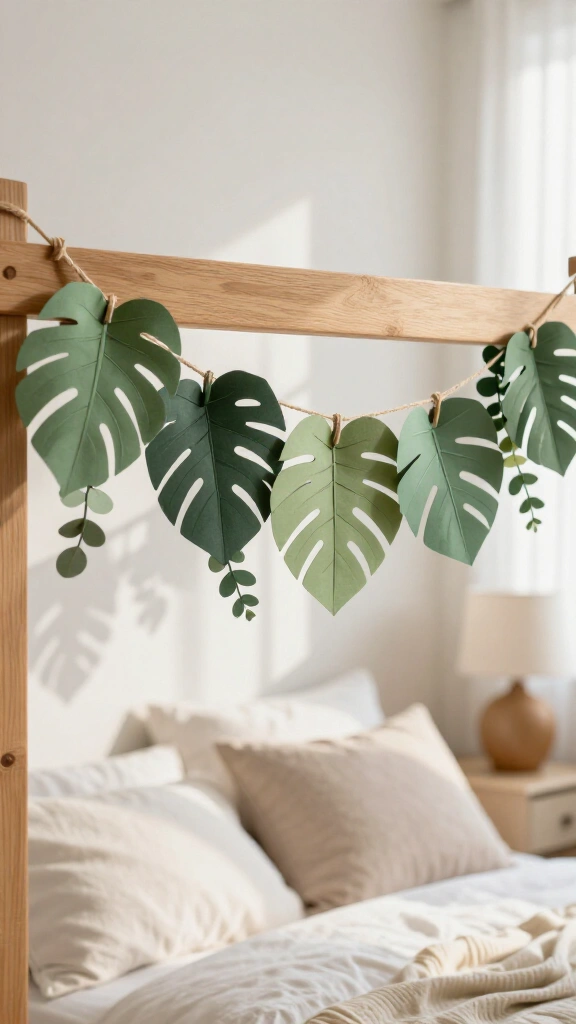 Modern paper botanical garland