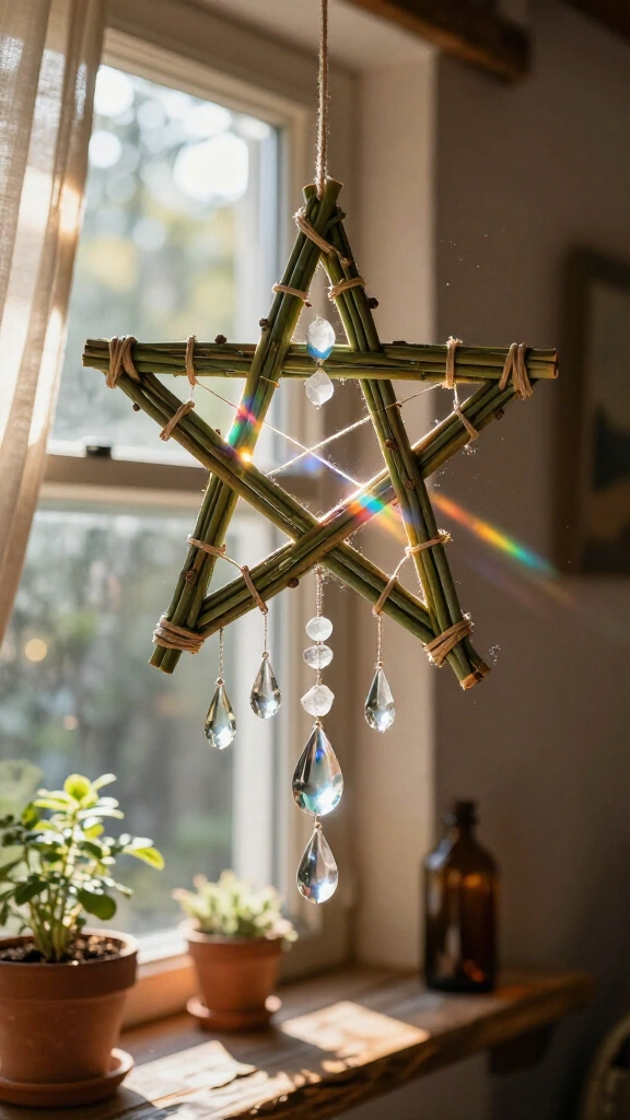 Willow Pentagram Sun Catcher