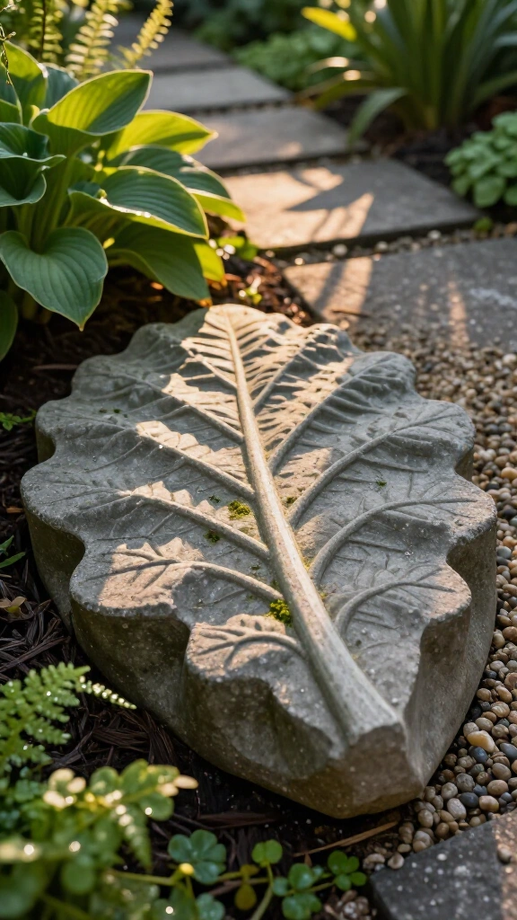 Giant Rhubarb Leaf Stepping Stones