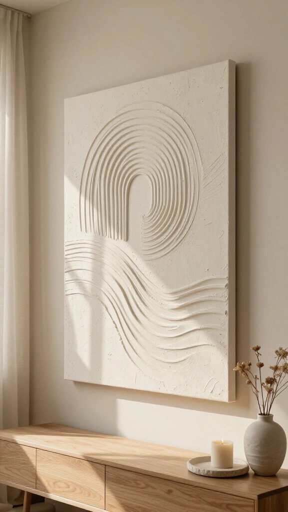 Textured canvas joint compound art