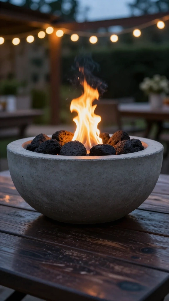 Tabletop Concrete Fire Pit Bowl