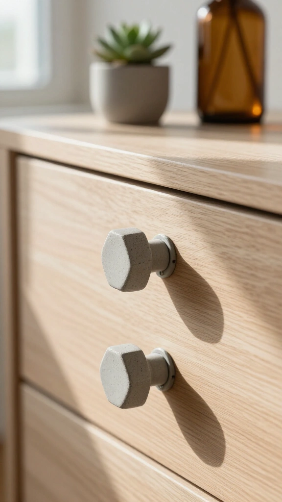 Cast Concrete Drawer Pulls & Knobs
