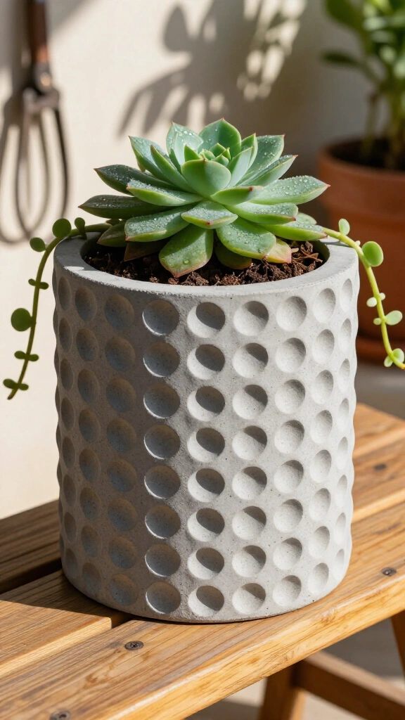 Bubble Wrap Textured Planter