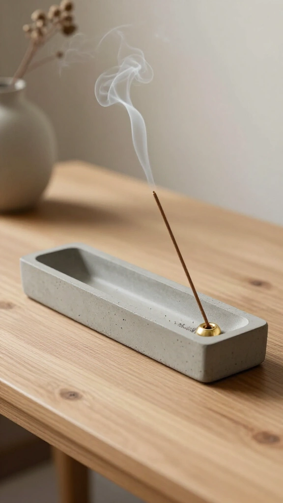 Modern Concrete Incense Burner