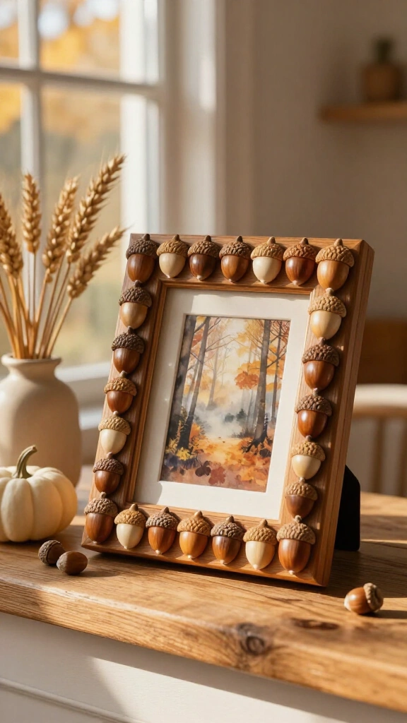 Acorn cap picture frame