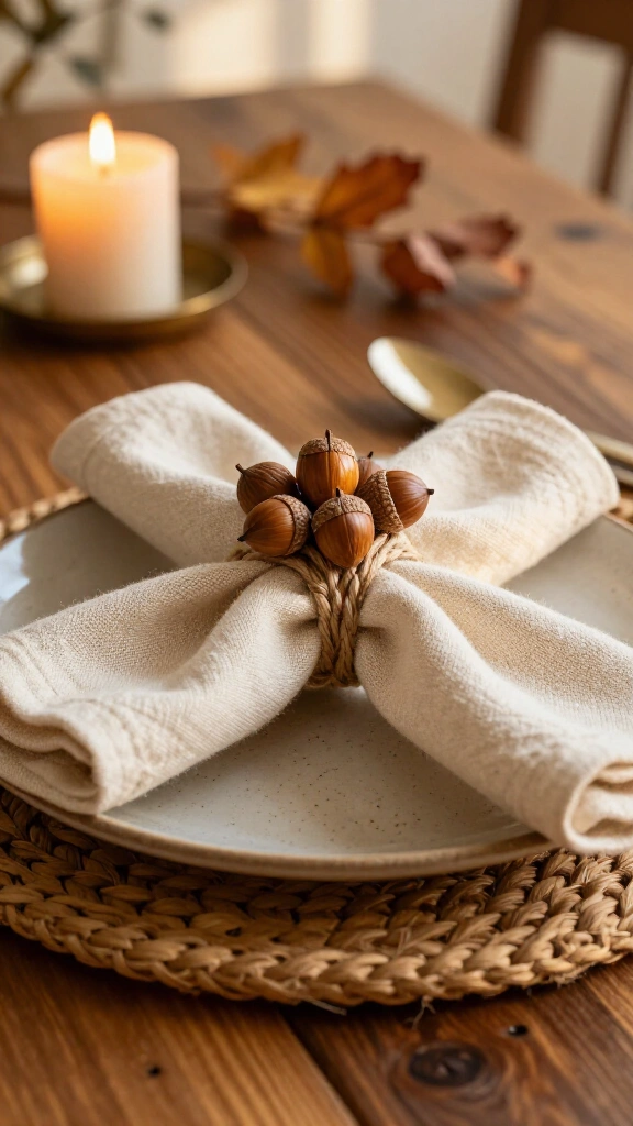 Acorn napkin rings