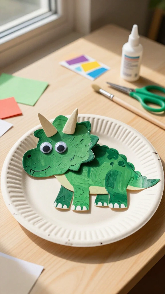 Paper Plate Triceratops