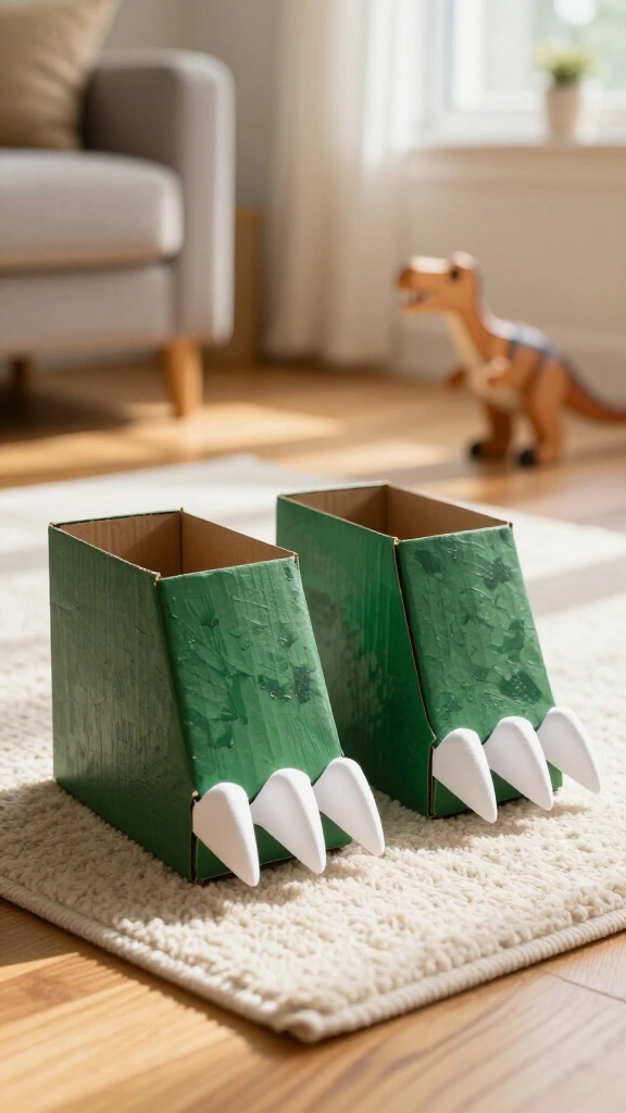 Cardboard Box T-Rex Feet