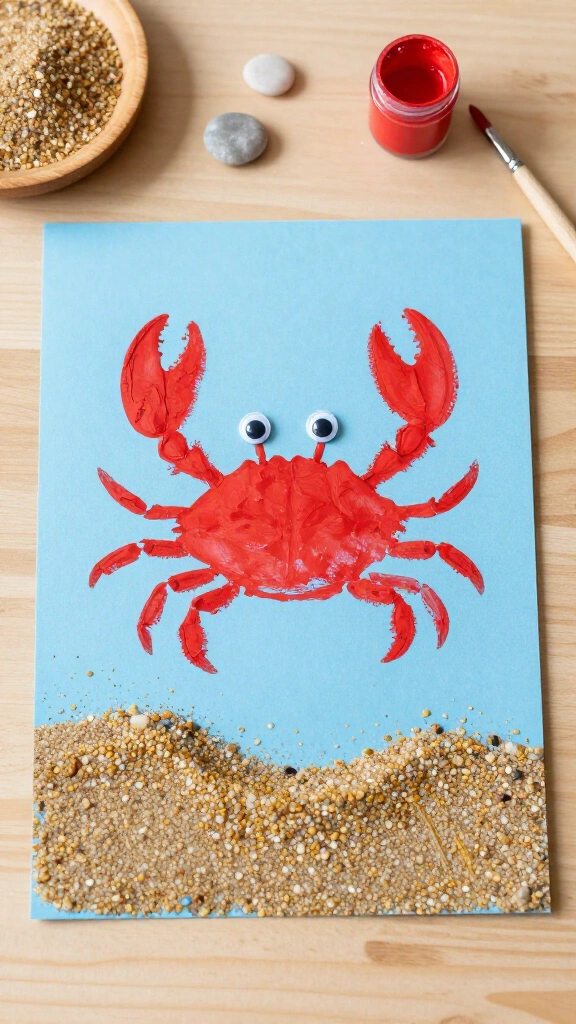 Sandy Beach Handprint Crab