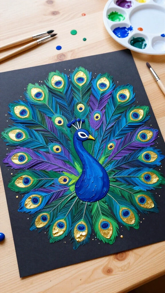 Proud Handprint Peacock