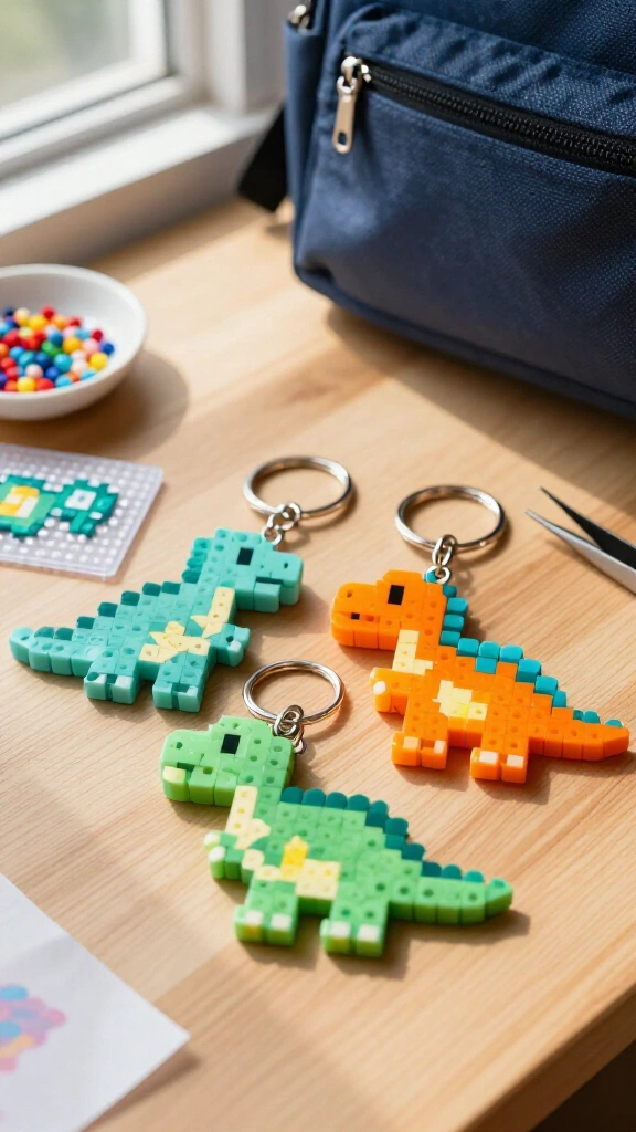 Perler Bead Mini Dinosaurs
