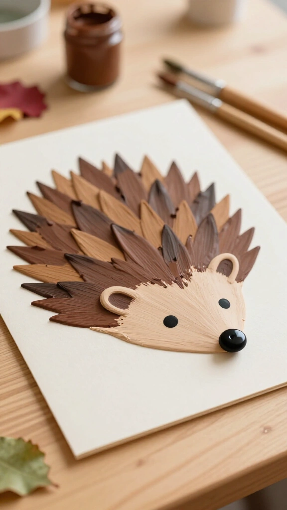 Prickly Handprint Hedgehog