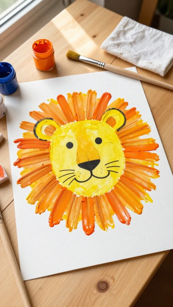 Roaring Handprint Lion