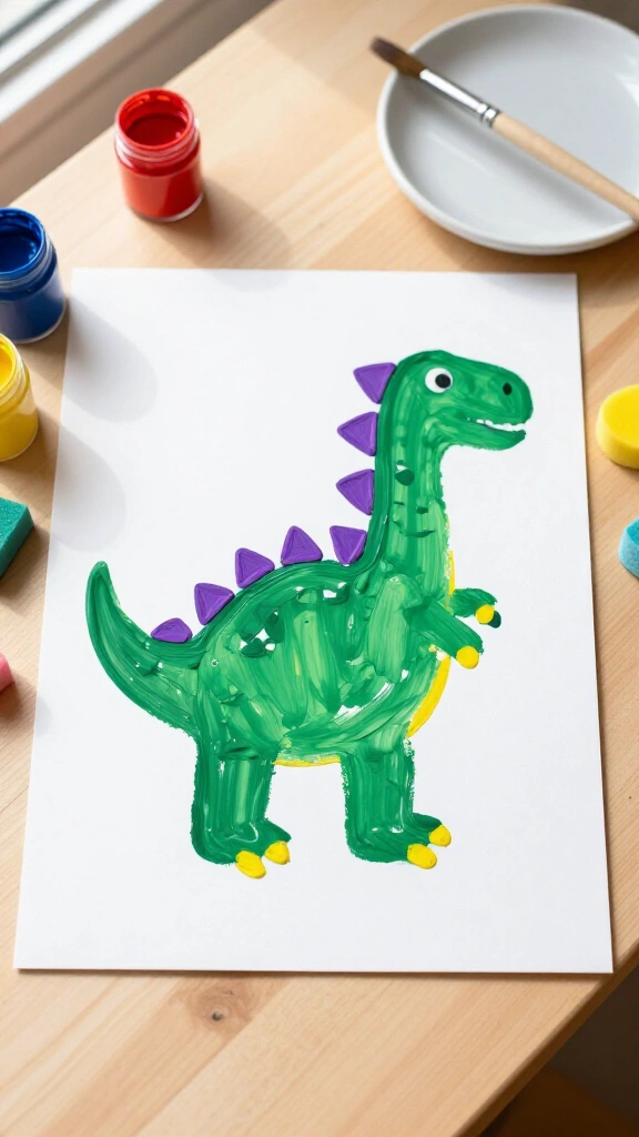 Prehistoric Handprint Dinosaur