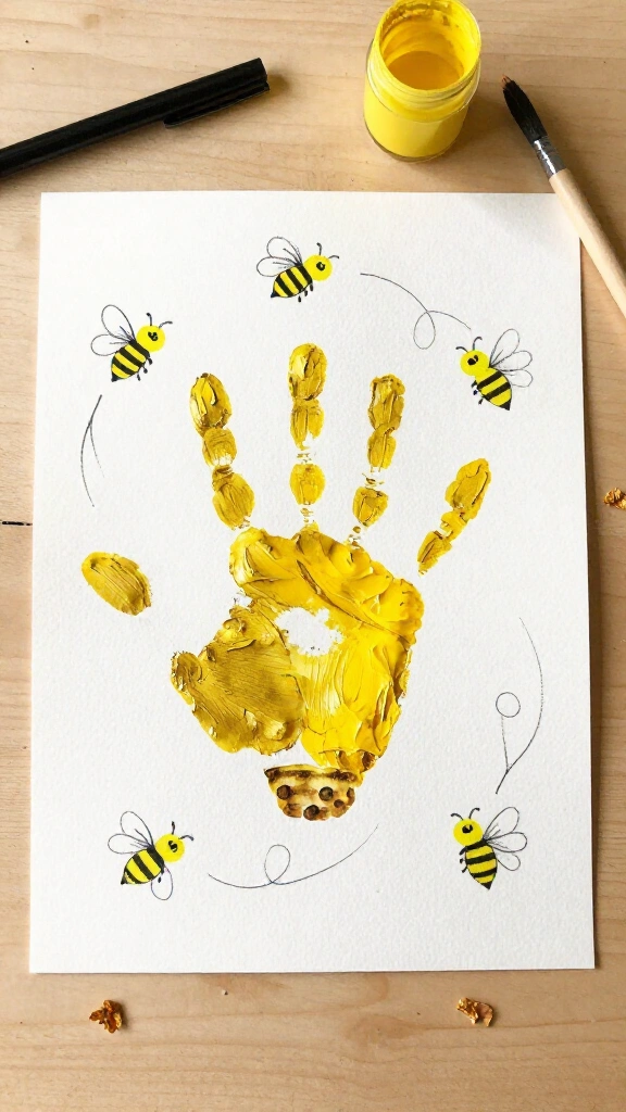 Busy Handprint Beehive