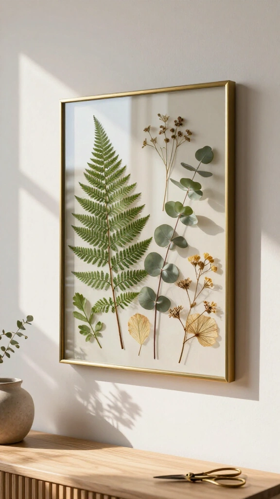 Pressed botanical wall art