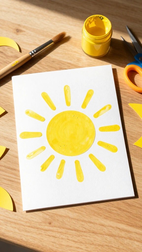 Warm Sunshine Handprint Card