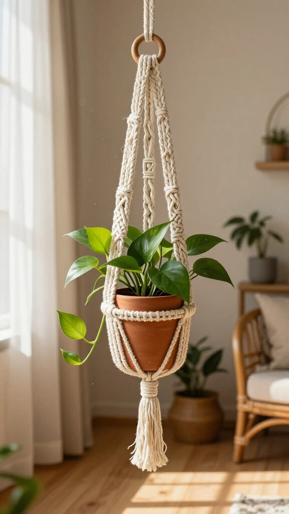 Boho macramé plant hangers