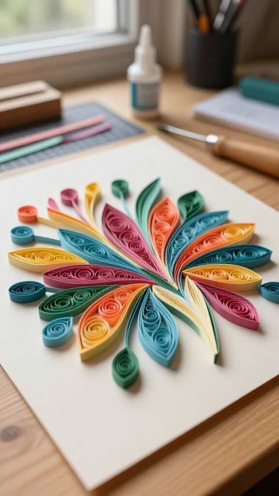 Quilled paper filigree art
