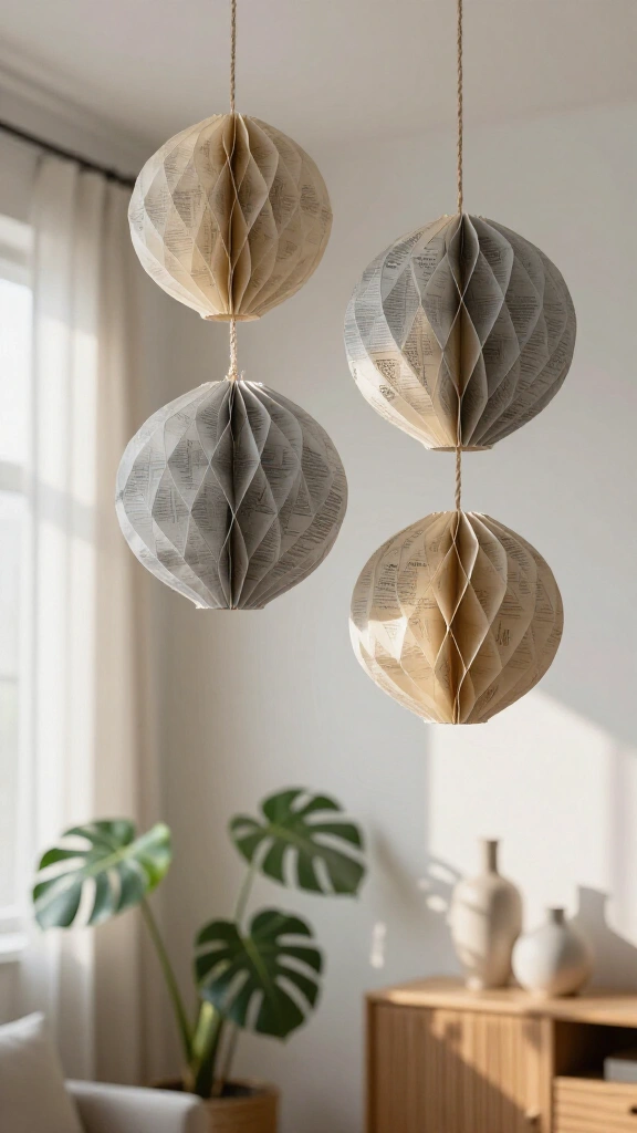 Hanging honeycomb paper lanterns