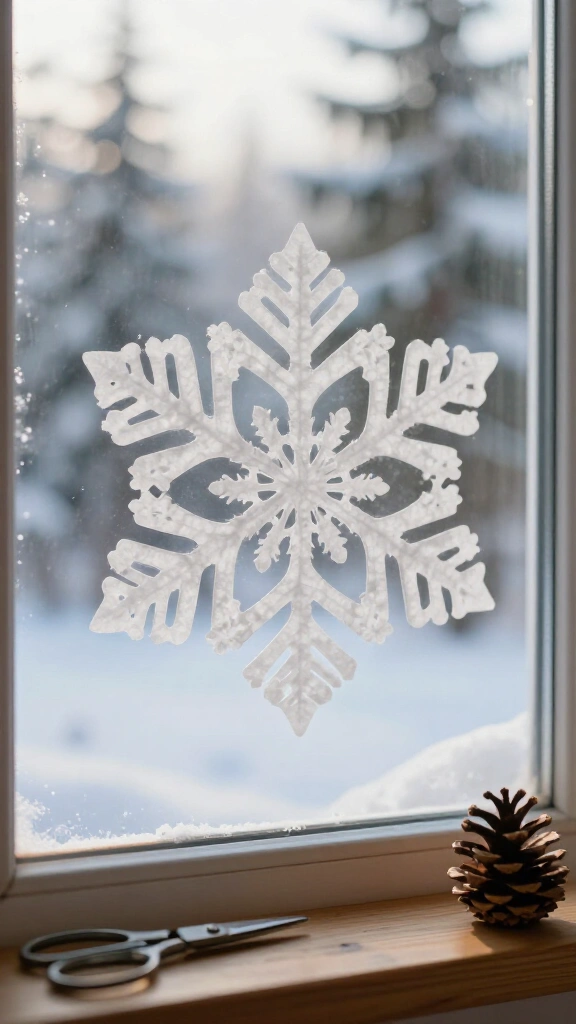 Detailed paper snowflakes