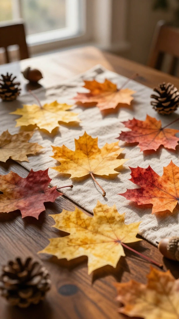 Watercolor autumn leaves