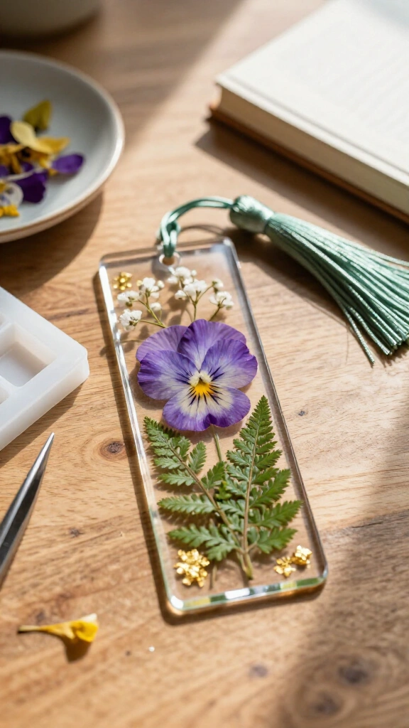 Pressed Flower & Resin Strip
