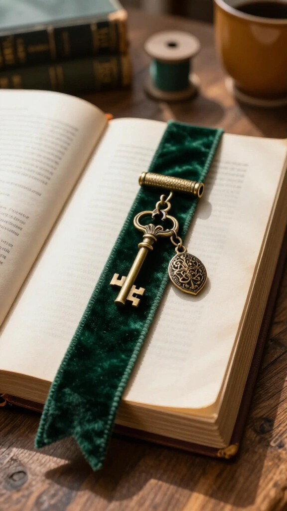 Vintage Ribbon with Antique Charms