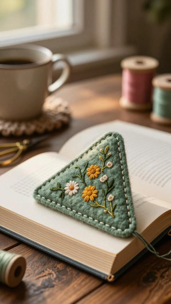 Embroidered Felt Corner Sleeve