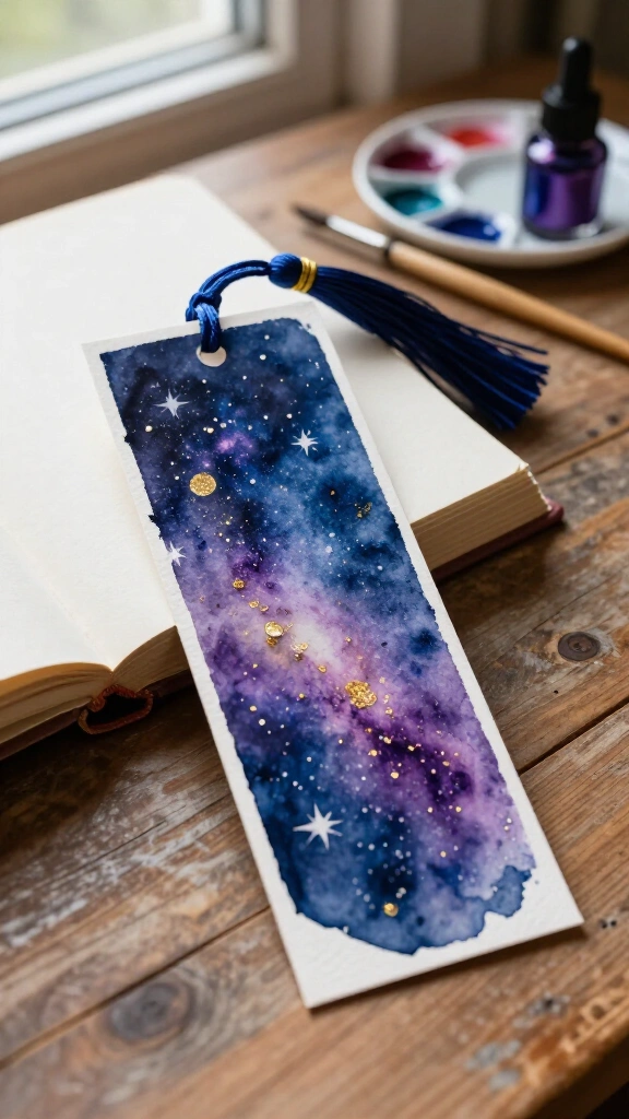 Watercolor Splatter Cardstock Strip