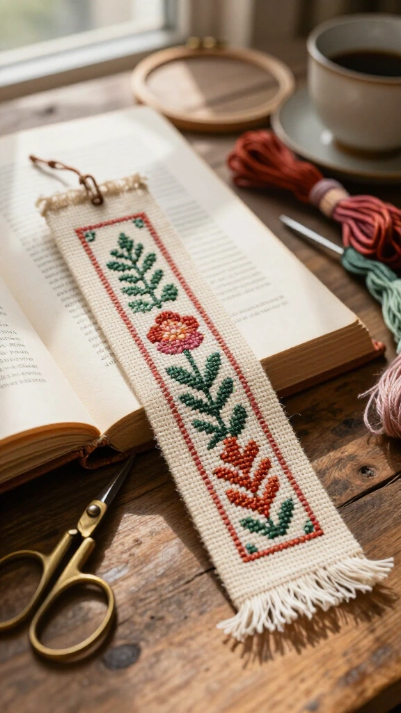 Counted Cross-Stitch Linen Band