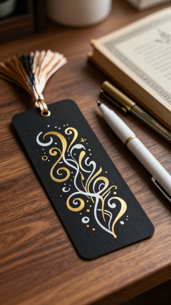 Calligraphy Quote on Black Cardstock