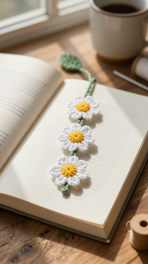 Crocheted Floral Daisy Chain