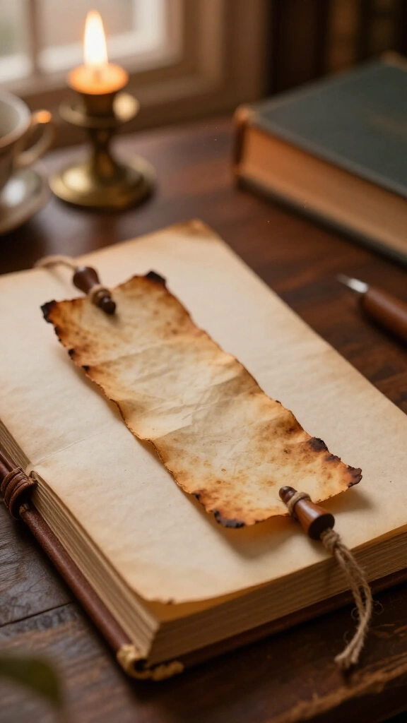 Tea-Stained Parchment Scroll