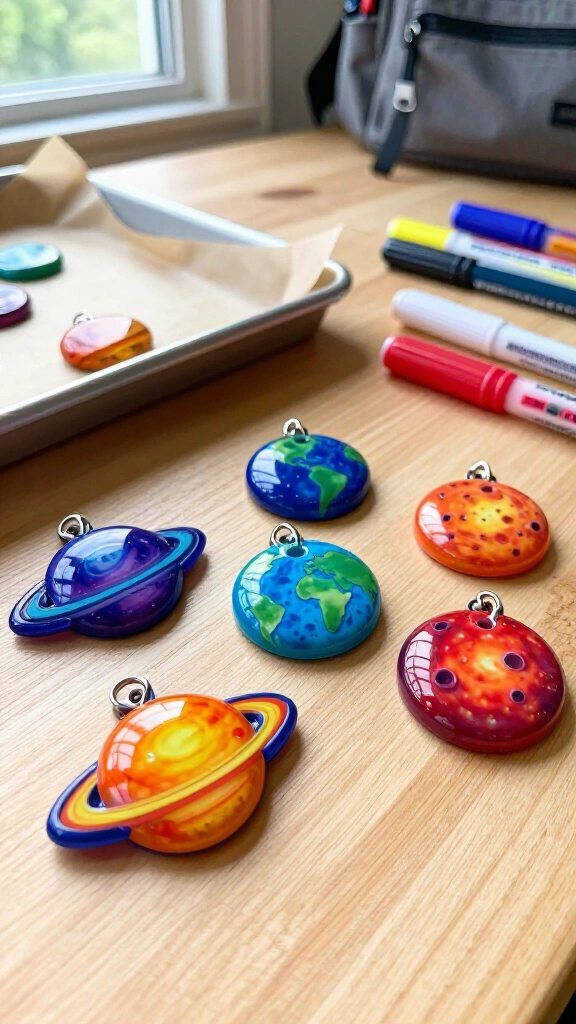Plastic Lid Shrink-Art Space Charms
