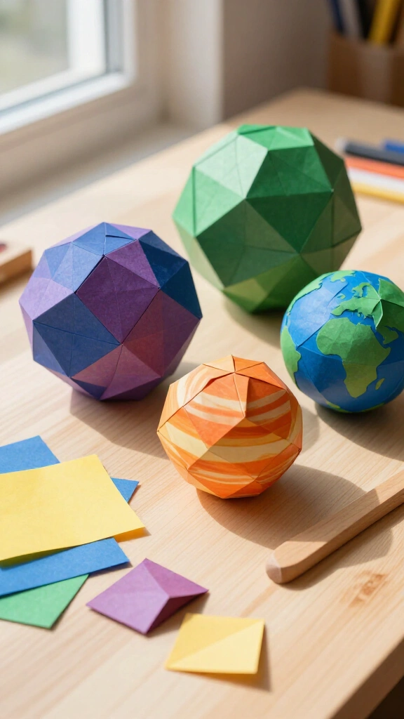 Origami Geometric Planet Spheres